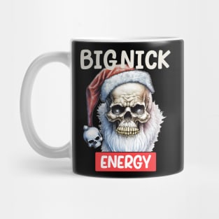 Big Nick Energy Funny Santaa Claus Skull beard tee Mug